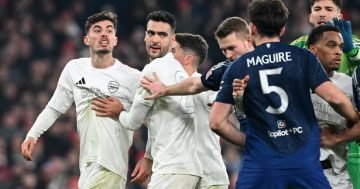 Harry Maguire's three-word message to Kai Havertz during Arsenal vs Man United revealed