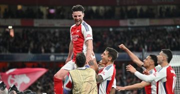I was there as Declan Rice scored twice for Arsenal and Mikel Arteta discovered his new striker